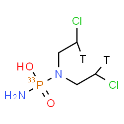 ChemSpider 2D Image | N,N-Bis[2-chloro(2-~3~H_1_)ethyl](~33~P)phosphorodiamidic acid | C4H9T2Cl2N2O233P