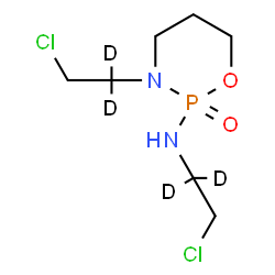 ChemSpider 2D Image | N,3-Bis[2-chloro(1,1-~2~H_2_)ethyl]-1,3,2-oxazaphosphinan-2-amine 2-oxide | C7H11D4Cl2N2O2P