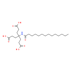 ChemSpider 2D Image | 4-(2-Carboxyethyl)-4-(tetradecanoylamino)heptanedioic acid | C24H43NO7