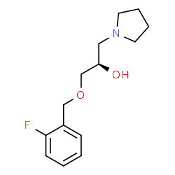 ChemSpider 2D Image | (2R)-1-[(2-Fluorobenzyl)oxy]-3-(1-pyrrolidinyl)-2-propanol | C14H20FNO2