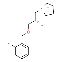 ChemSpider 2D Image | 1-{(2S)-3-[(2-Fluorobenzyl)oxy]-2-hydroxypropyl}pyrrolidinium | C14H21FNO2