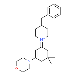 ChemSpider 2D Image | 4-Benzyl-1-[5,5-dimethyl-3-(4-morpholinyl)-2-cyclohexen-1-ylidene]piperidinium | C24H35N2O