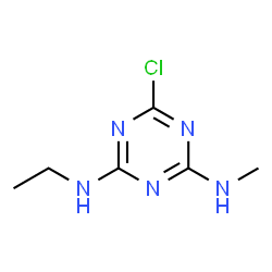 ChemSpider 2D Image | 6-Chloro-N-ethyl-N'-methyl-1,3,5-triazine-2,4-diamine | C6H10ClN5