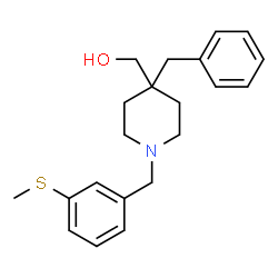ChemSpider 2D Image | {4-Benzyl-1-[3-(methylsulfanyl)benzyl]-4-piperidinyl}methanol | C21H27NOS