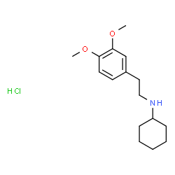 ChemSpider 2D Image | N-[2-(3,4-dimethoxyphenyl)ethyl]cyclohexanamine hydrochloride | C16H26ClNO2