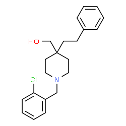 ChemSpider 2D Image | [1-(2-Chlorobenzyl)-4-(2-phenylethyl)-4-piperidinyl]methanol | C21H26ClNO