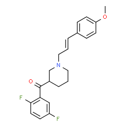 ChemSpider 2D Image | (2,5-Difluorophenyl){1-[(2E)-3-(4-methoxyphenyl)-2-propen-1-yl]-3-piperidinyl}methanone | C22H23F2NO2