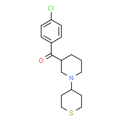 ChemSpider 2D Image | (4-Chlorophenyl)[1-(tetrahydro-2H-thiopyran-4-yl)-3-piperidinyl]methanone | C17H22ClNOS