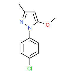 ChemSpider 2D Image | 1-(4-Chlorophenyl)-5-methoxy-3-methyl-1H-pyrazole | C11H11ClN2O