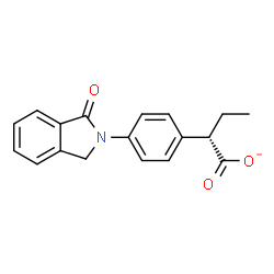 ChemSpider 2D Image | (2S)-2-[4-(1-Oxo-1,3-dihydro-2H-isoindol-2-yl)phenyl]butanoate | C18H16NO3