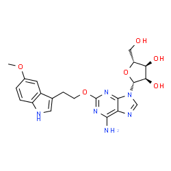 ChemSpider 2D Image | 2-[2-(5-Methoxy-1H-indol-3-yl)ethoxy]adenosine | C21H24N6O6