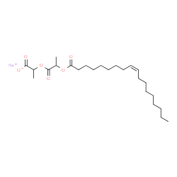 ChemSpider 2D Image | Sodium 2-({2-[(9Z)-9-octadecenoyloxy]propanoyl}oxy)propanoate | C24H41NaO6