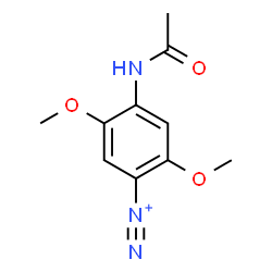 ChemSpider 2D Image | 4-Acetamido-2,5-dimethoxybenzenediazonium | C10H12N3O3