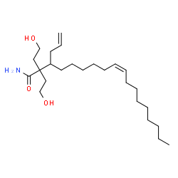 ChemSpider 2D Image | (9Z)-3-Allyl-2,2-bis(2-hydroxyethyl)-9-octadecenamide | C25H47NO3