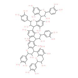ChemSpider 2D Image | 2,2',2'',2''',2''''-Pentakis(3,4-dihydroxyphenyl)-3,3',3'',3''',3'''',4,4',4'',4''',4''''-decahydro-2H,2'H,2''H,2'''H,2''''H-4,8':4',8'':4'',6''':4''',8''''-quinquechromene-3,3',3'',3''',3'''',5,5',5'
',5''',5'''',7,7',7'',7''',7''''-pentadecol | C75H62O30