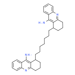 ChemSpider 2D Image | 1,1'-(1,7-Heptanediyl)di(1,2,3,4-tetrahydro-9-acridinamine) | C33H40N4