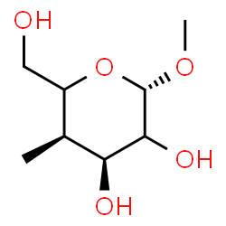 ChemSpider 2D Image | Methyl 4-deoxy-4-methyl-beta-L-erythro-hexopyranoside | C8H16O5