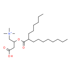 ChemSpider 2D Image | 3-Carboxy-2-[(2-hexyldecanoyl)oxy]-N,N,N-trimethyl-1-propanaminium | C23H46NO4