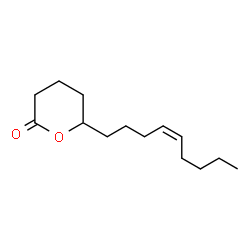ChemSpider 2D Image | 6-[(4Z)-4-Nonen-1-yl]tetrahydro-2H-pyran-2-one | C14H24O2