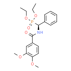 ChemSpider 2D Image | Diethyl [(S)-[(3,4-dimethoxybenzoyl)amino](phenyl)methyl]phosphonate | C20H26NO6P