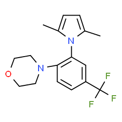 ChemSpider 2D Image | 4-[2-(2,5-Dimethyl-1H-pyrrol-1-yl)-4-(trifluoromethyl)phenyl]morpholine | C17H19F3N2O