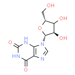ChemSpider 2D Image | (3xi)-2,3-Dihydroxanthosine | C10H12N4O6