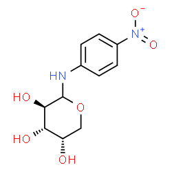 ChemSpider 2D Image | N-(4-Nitrophenyl)-L-arabinopyranosylamine | C11H14N2O6