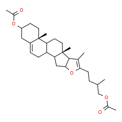 ChemSpider 2D Image | (8xi,9xi,14xi,16xi,17xi)-Furosta-5,20(22)-dien-3,26-diyl diacetate | C31H46O5