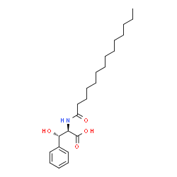 ChemSpider 2D Image | (betaS)-beta-Hydroxy-N-tetradecanoyl-D-phenylalanine | C23H37NO4