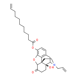ChemSpider 2D Image | 17-Allyl-14-hydroxy-6-oxo-4,5-epoxymorphinan-3-yl 10-undecenoate | C30H39NO5