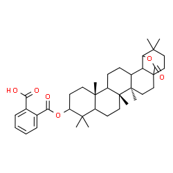 ChemSpider 2D Image | 2-({[(5xi,9xi,13xi,17xi,18xi)-28-Oxo-19,28-epoxyoleanan-3-yl]oxy}carbonyl)benzoic acid | C38H52O6