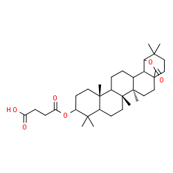 ChemSpider 2D Image | 4-Oxo-4-{[(5xi,9xi,13xi,17xi,18xi)-28-oxo-19,28-epoxyoleanan-3-yl]oxy}butanoic acid | C34H52O6
