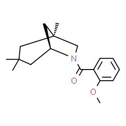 ChemSpider 2D Image | (2-Methoxyphenyl)[(1S,5S)-1,3,3-trimethyl-6-azabicyclo[3.2.1]oct-6-yl]methanone | C18H25NO2