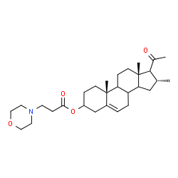 ChemSpider 2D Image | (8xi,9xi,14xi,16alpha,17xi)-16-Methyl-20-oxopregn-5-en-3-yl 3-(4-morpholinyl)propanoate | C29H45NO4