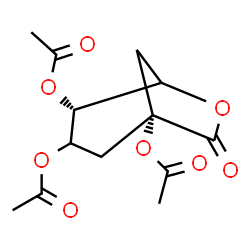 ChemSpider 2D Image | (1S,4S)-7-Oxo-6-oxabicyclo[3.2.1]octane-1,3,4-triyl triacetate | C13H16O8