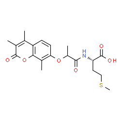 ChemSpider 2D Image | N-{2-[(3,4,8-Trimethyl-2-oxo-2H-chromen-7-yl)oxy]propanoyl}-L-methionine | C20H25NO6S