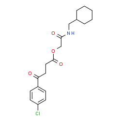 ChemSpider 2D Image | 2-[(Cyclohexylmethyl)amino]-2-oxoethyl 4-(4-chlorophenyl)-4-oxobutanoate | C19H24ClNO4