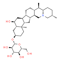 ChemSpider 2D Image | (3alpha,5alpha,6alpha)-6-Hydroxycevan-3-yl beta-D-glucopyranoside | C33H55NO7