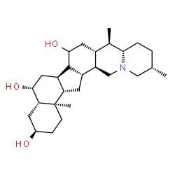 ChemSpider 2D Image | (3alpha,5alpha,6beta,14xi)-Cevane-3,6,15-triol | C27H45NO3