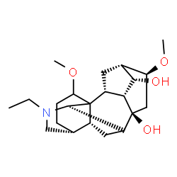 ChemSpider 2D Image | (14alpha,16beta)-20-Ethyl-1,16-dimethoxyaconitane-8,14-diol | C22H35NO4