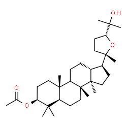ChemSpider 2D Image | (3beta,9xi,24R)-25-Hydroxy-20,24-epoxydammaran-3-yl acetate | C32H54O4