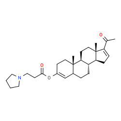 ChemSpider 2D Image | 20-Oxopregna-3,16-dien-3-yl 3-(1-pyrrolidinyl)propanoate | C28H41NO3