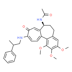 ChemSpider 2D Image | N-{(7S)-1,2,3-Trimethoxy-9-oxo-10-[(2-phenylpropyl)amino]-5,6,7,9-tetrahydrobenzo[a]heptalen-7-yl}acetamide | C30H34N2O5