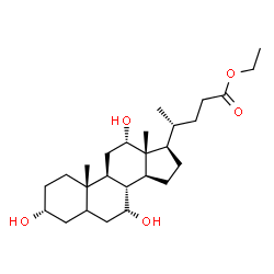ChemSpider 2D Image | Ethyl (3alpha,7alpha,12alpha)-3,7,12-trihydroxycholan-24-oate | C26H44O5