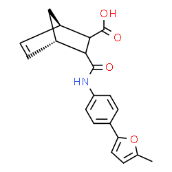 ChemSpider 2D Image | (1R,4S)-3-{[4-(5-Methyl-2-furyl)phenyl]carbamoyl}bicyclo[2.2.1]hept-5-ene-2-carboxylic acid | C20H19NO4