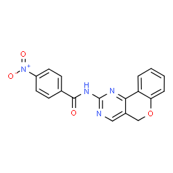 ChemSpider 2D Image | N-(5H-Chromeno[4,3-d]pyrimidin-2-yl)-4-nitrobenzamide | C18H12N4O4