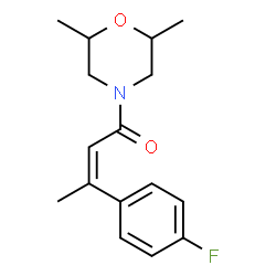 ChemSpider 2D Image | (2Z)-1-(2,6-Dimethyl-4-morpholinyl)-3-(4-fluorophenyl)-2-buten-1-one | C16H20FNO2