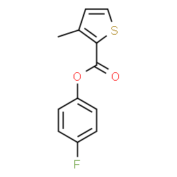 ChemSpider 2D Image | 4-Fluorophenyl 3-methyl-2-thiophenecarboxylate | C12H9FO2S