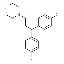 ChemSpider 2D Image | 4-[3-(4-Chlorophenyl)-3-(4-fluorophenyl)propyl]morpholine | C19H21ClFNO