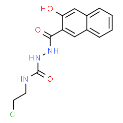 ChemSpider 2D Image | N-(2-Chloroethyl)-2-(3-hydroxy-2-naphthoyl)hydrazinecarboxamide | C14H14ClN3O3